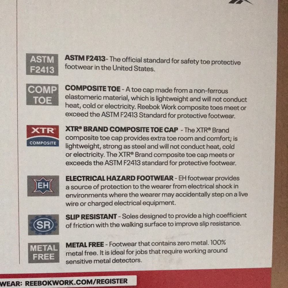 NIB Reebok safety sneakers - Picture 10 of 11